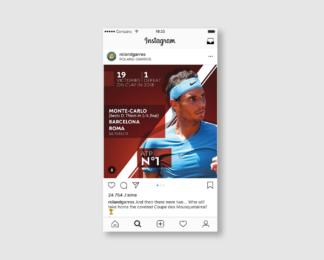 Création de posts Instagram pour les Finales et Demi-finales de Roland-Garros